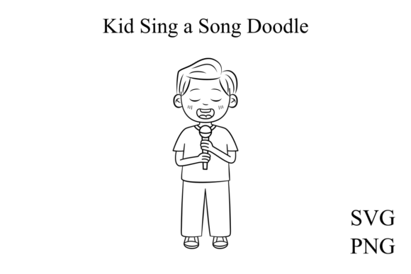 Download Kid Sing a Song Doodle - Premium Resources