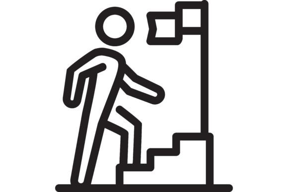 Download Businessman Running Up Stairway to Flag - Businessman Collection