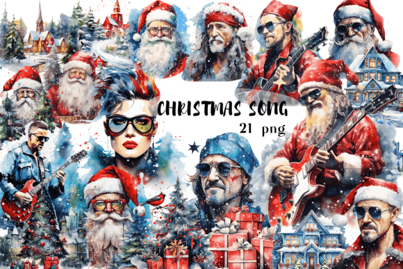 Download CHRISTMAS SONG Santa Music Clipart - Premium Resources