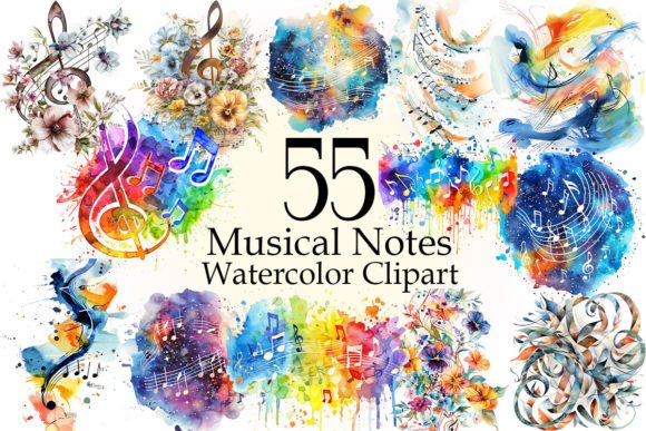 Download Musical Notes Clipart Bundle - Musical Collection