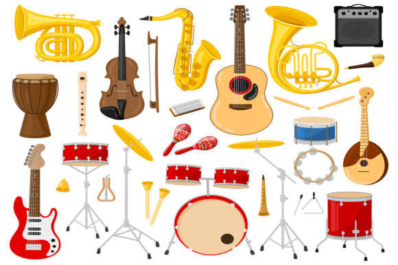 Download Cartoon Musical Instruments - Musical Collection