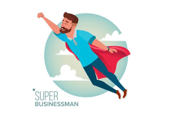 Download Super Businessman Character Vector. - Businessman Collection