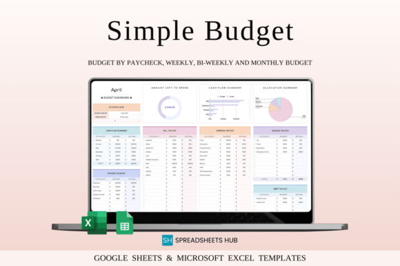 Download Budget Planner Excel | Rainbow Theme - Excel Collection