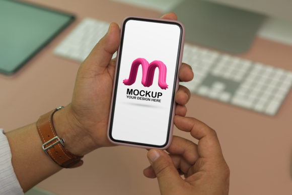 Download Mock Up Smartphone in Businessman's Hand - Businessman Collection